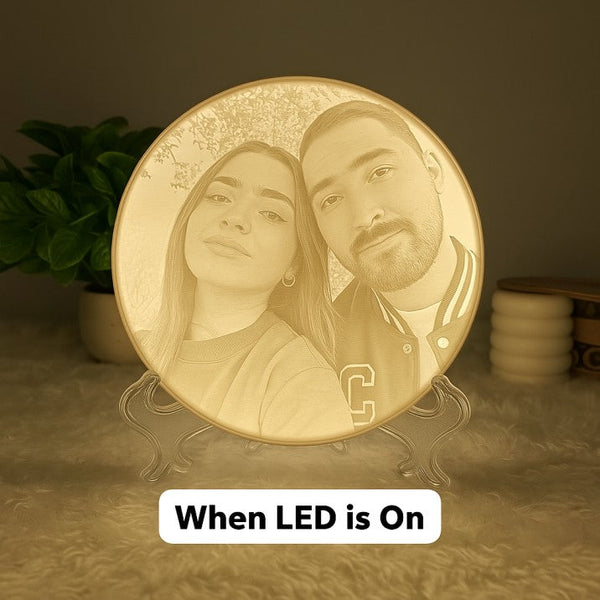 Customized 3D Photo Lamp – Personalized LED Lithophane Night Light Gift for Couples, Anniversary, Birthday