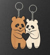 Wooden Panda Couple Keychain β Cute Love Design for Couples & Friends
