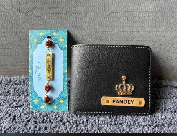 Nexon Wallet + Personalized Rudraksha Rakhi Combo β Raksha Bandhan Gift Set
