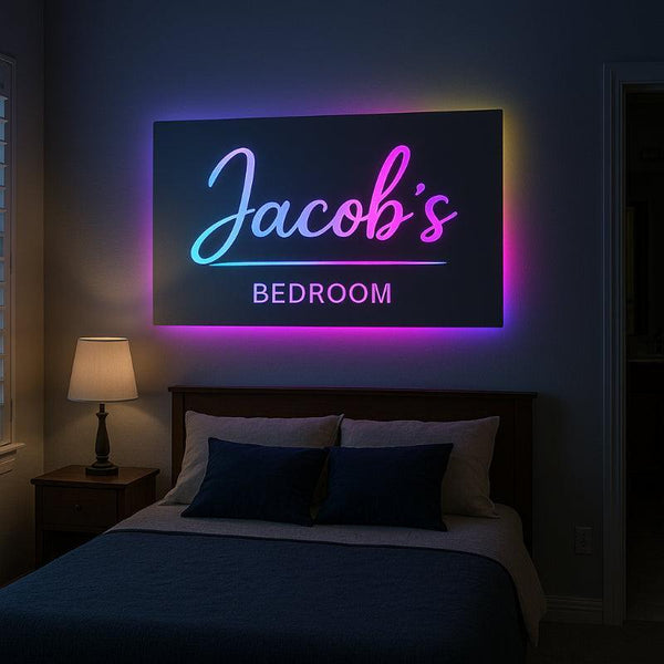 Personalized LED Name Mirror | Custom Name Mirror For Wall decor With Remote Control
