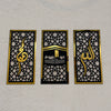 Set of 3 Islamic Wall Sceneries – Allah, Muhammad (SAW), and Kaaba Frame Decor for Home & Office