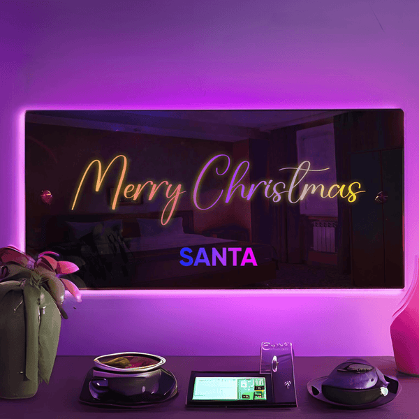 Personalized LED Name Mirror | Custom Name Mirror For Wall decor With Remote Control