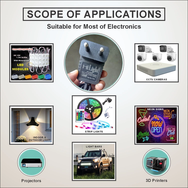 HiLight 12V 1.5A Power Adapter – Reliable DC Power Supply