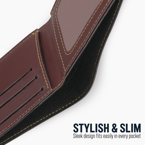 Personalized Men's Wallet β Custom Name & Charm Leather Wallet | Gift Box Included