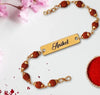 Personalized Rudraksha Name Rakhi – Custom Engraved Rakhi for Brother
