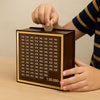 Premium Wooden 1 Lakh Money Saving Box with Gold Frame – Stylish Indian Currency Tracker Bank