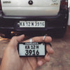 Customized Bike number plate Keychains for Bike Riders | Personalized Name Keyring